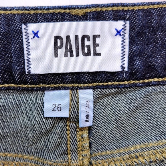 Paige Jimmy Jimmy Cuffed Blue Denim Shorts Size 26 Jean Summer Cutoffs - Picture 4 of 11